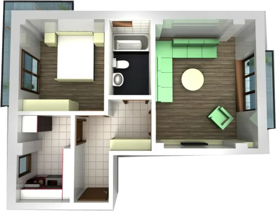 Apartament 2 camere TIP C